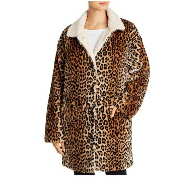 Sanctuary Sierra Faux Fur Leopard Print Coat - Picture 2 of 3